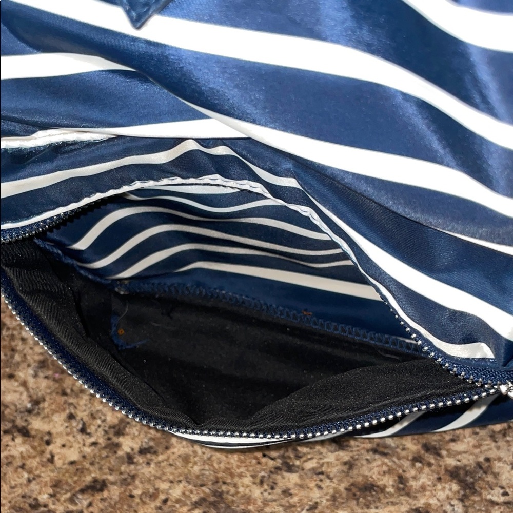 Striped Navy and White Backpack - Picture 6 of 7